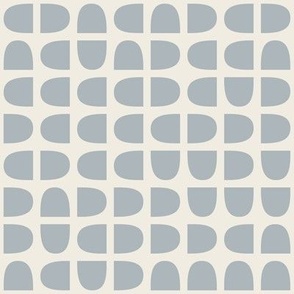 Gumdrops | Creamy White, French Gray 02 | Fun Simple Geometric Blender