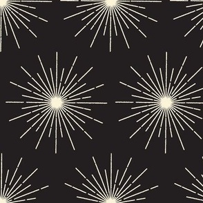 Pulsar (Black & Cream) || starbursts of light