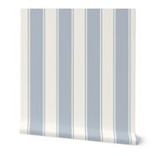 Custom KHB Soft Blue and Cream Large French Awning Stripe