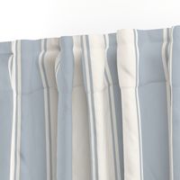 Custom KHB Soft Blue and Cream Large French Awning Stripe