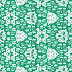 Kelly Green Lace Floral