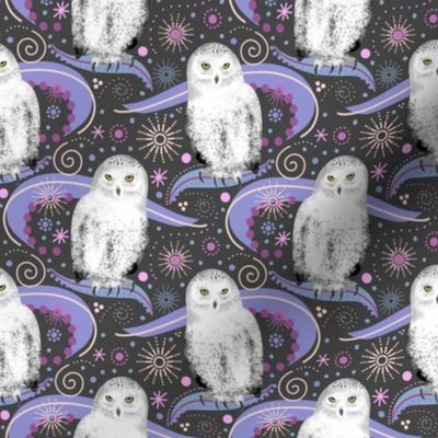 Snowy Owls Razzle Dazzle, Graphite