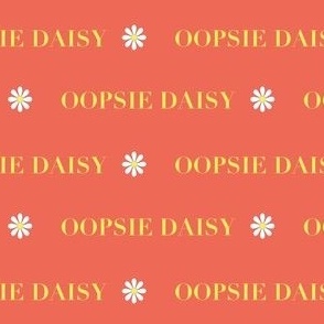 Yellow Oopsie Daisy on Orange 