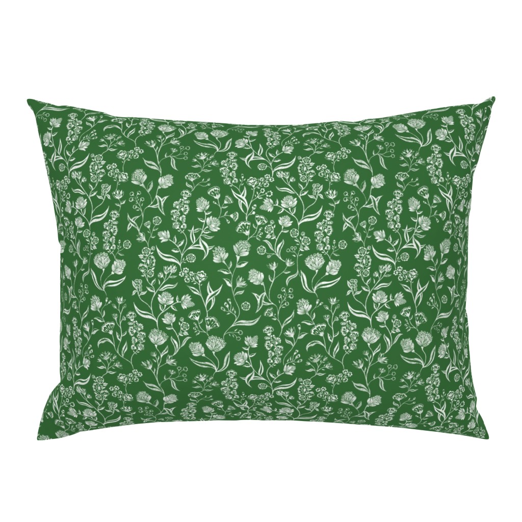 Ingrid Vintage Inspired  floral Kelly Green medium