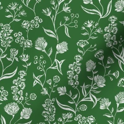 Ingrid Vintage Inspired  floral Kelly Green medium