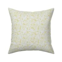 Hand-Drawn Flowers in Goldenrod Yellow on Off White (SMALL) B23009R08B