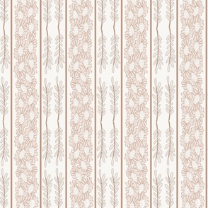 Soft Floral Pattern in Stripes