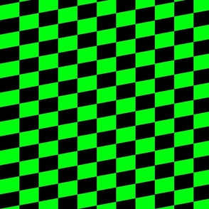 Small Green and Black Racing Check/Flag Pattern