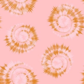 Pink and orange boho summer tie-dye swirls