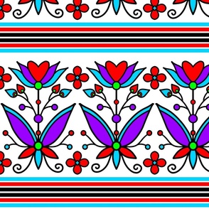 Purple and Red Floral