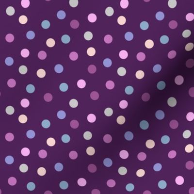 Polka Dots on Razzle Dazzle Purple