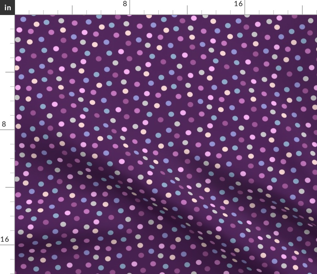 Polka Dots on Razzle Dazzle Purple