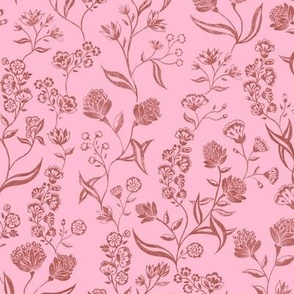 Ingrid Vintage Inspired  floral  Petal Pink Medium
