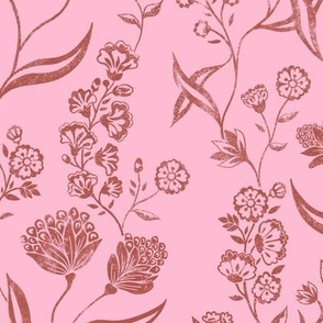 Ingrid Vintage Inspired  floral  Petal Pink Large