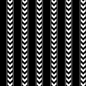 Angles Ticking Stripe - White Black