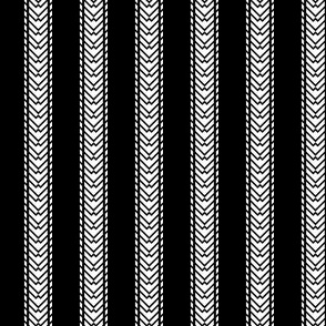 Collar Ticking Stripe - White Black