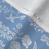 Ingrid Vintage Inspired  floral Powder light blue Medium