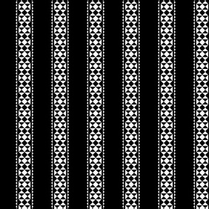 Triangle Ticking Stripe - White Black