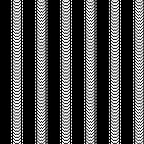 Wave Ticking Stripe - White Black