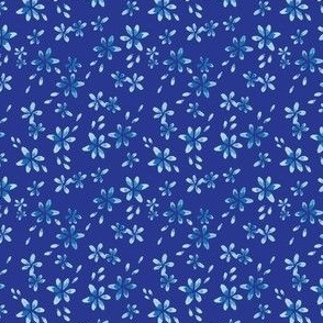 Ocean blue floral- small