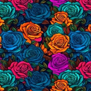 Rainbow Rose Garden