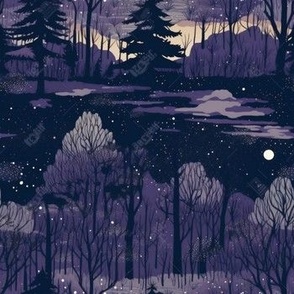 Woods In Moonlight