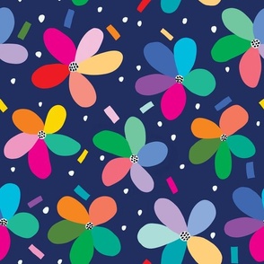 Rainbow Flower Pattern