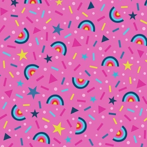 Sprinkle confetti rainbows (Pink)