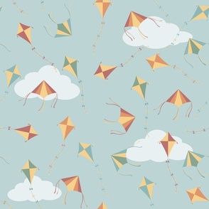 Kites in the sky nursery pattern