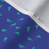 Lethbridge - girl’s top (dark blue with teal triangles)