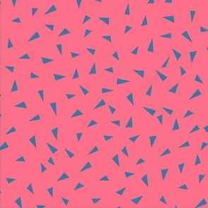 Lethbridge - bathroom rug (pink with light blue triangles)