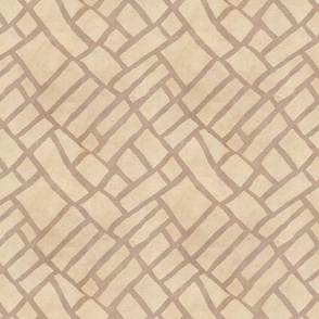 African Inspired Mudcloth Pattern In Terracotta Brown Neutral Colors Smaller Scale