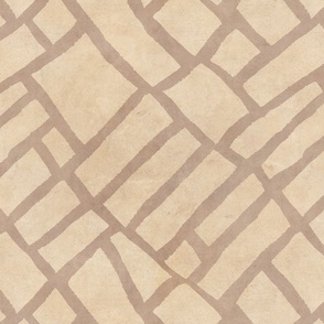 African Inspired Mudcloth Pattern In Terracotta Brown Neutral Colors