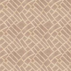 African Inspired Mudcloth Pattern In Terracotta Brown Neutral Colors II Smaller Scale