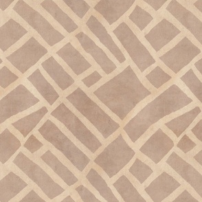 African Inspired Mudcloth Pattern In Terracotta Brown Neutral Colors II