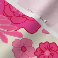 Geisha Japanese Flower - Geisha Barbie Life - Cream Background