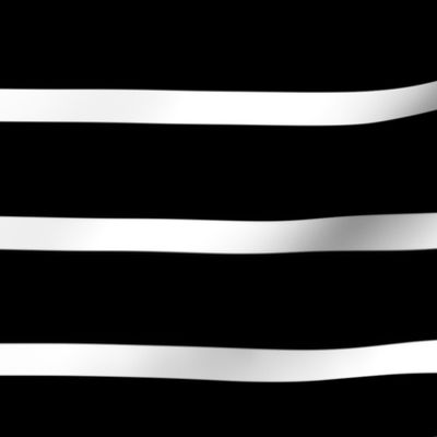 Black And White Stripe Pattern Horizontal Smaller Scale