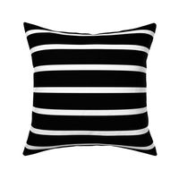 Black And White Stripe Pattern Horizontal Smaller Scale