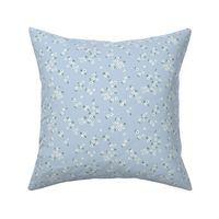 Meadow in Full Bloom – Baby Blue || Non-Directional Scattered Ditsy Flowers | Small/Tiny