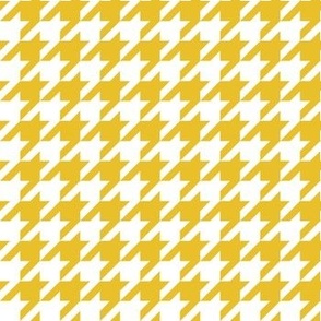 Houndstooth yellow and white minimalist pattern
