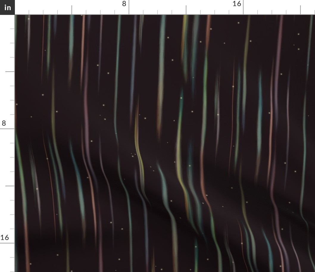 Aurora Borealis in Vertical Lines