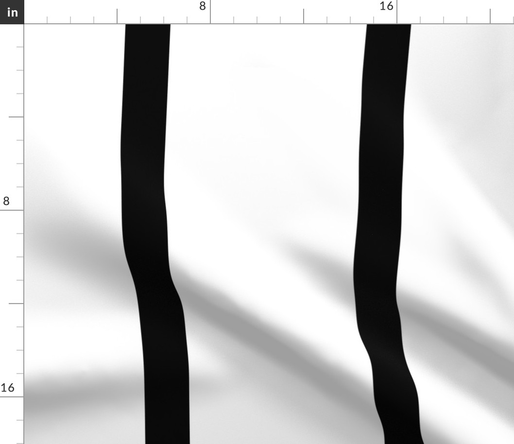 Black And White Stripe Pattern II Fabric | Spoonflower