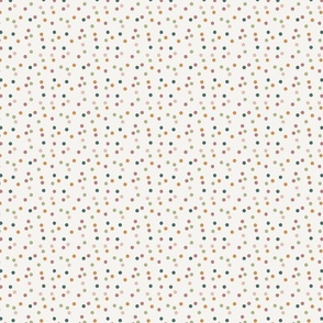 Muted rainbow dots- small