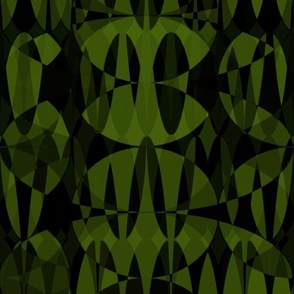 abstract desert dark geometric mountains emerald green