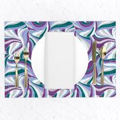 Razzle Dazzle Swirl, Purple and Teal