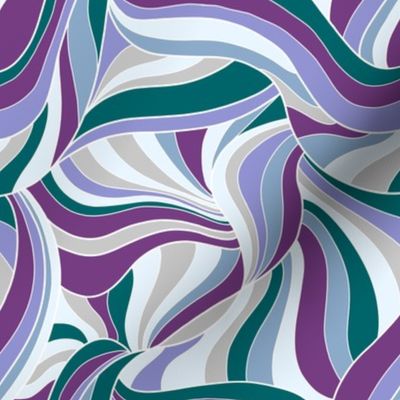 Razzle Dazzle Swirl, Purple and Teal