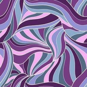 Razzle Dazzle Swirl, Purple and Grey Blue