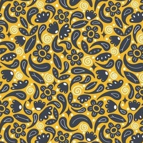 Dream flowers - Black, yellow - Small