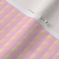 mini ombre check - soft pink yellow 