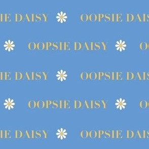 Yellow  Oopsie Daisy on Blue 